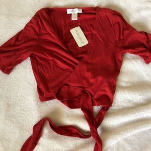 NWT Forever 21 cropped wrap top